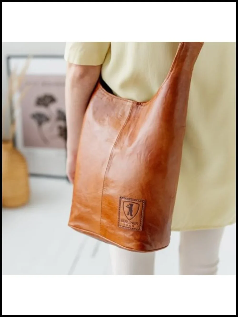 Vintage Genuine Leather Hobo Bag, Crossbody Shoulder Bag with Adjustable Strap